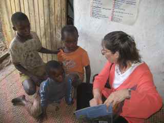 Bette in Library, Kibale, Uganda Bette in Library, Kibale, Uganda
